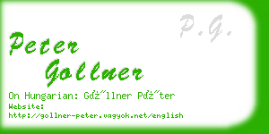 peter gollner business card